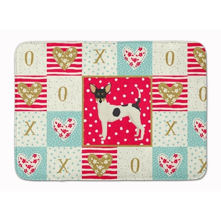 Carolines Treasures 19 x 27 in. Toy Fox Terrier Love Machine Washable Memory Foam Mat CK5957RUG